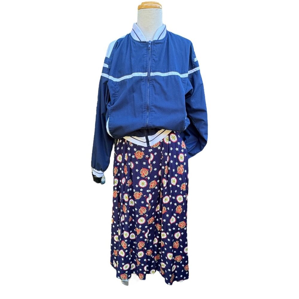 Vintage Pendleton Nautical MIDI Skirt with Pockets Multicolor Size 6 - Picture 6 of 13